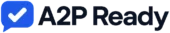 A2P Ready logo with a blue speech bubble and checkmark